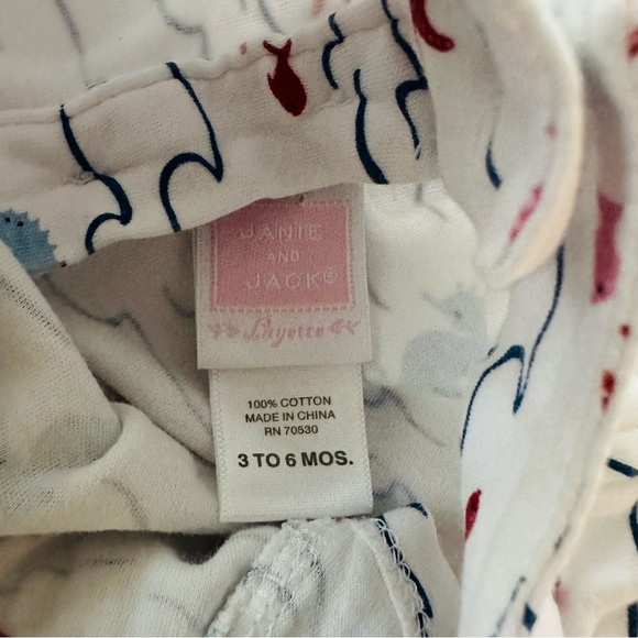 Janie and Jack 3-6 Months Baby Girl Seahorse Ruffle Romper Sunsuit Summer - Picture 5 of 7